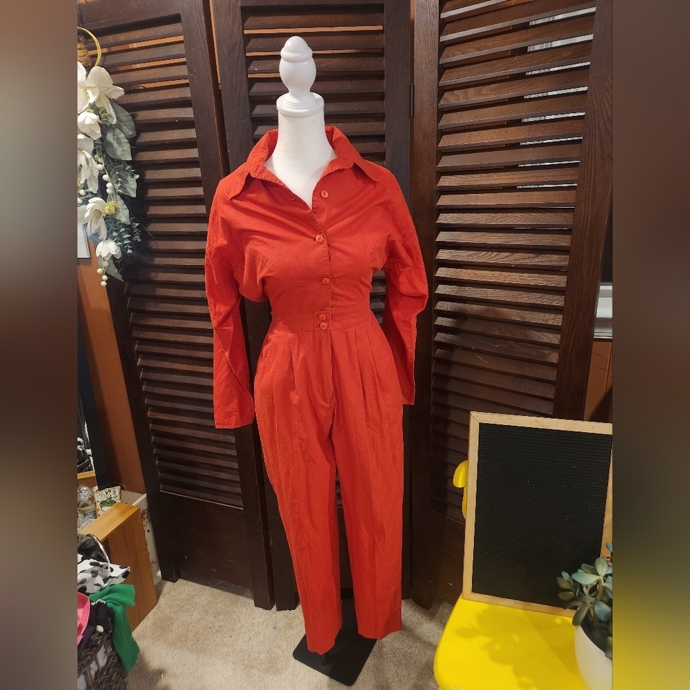 Vintage PB & J Red Jumpsuit